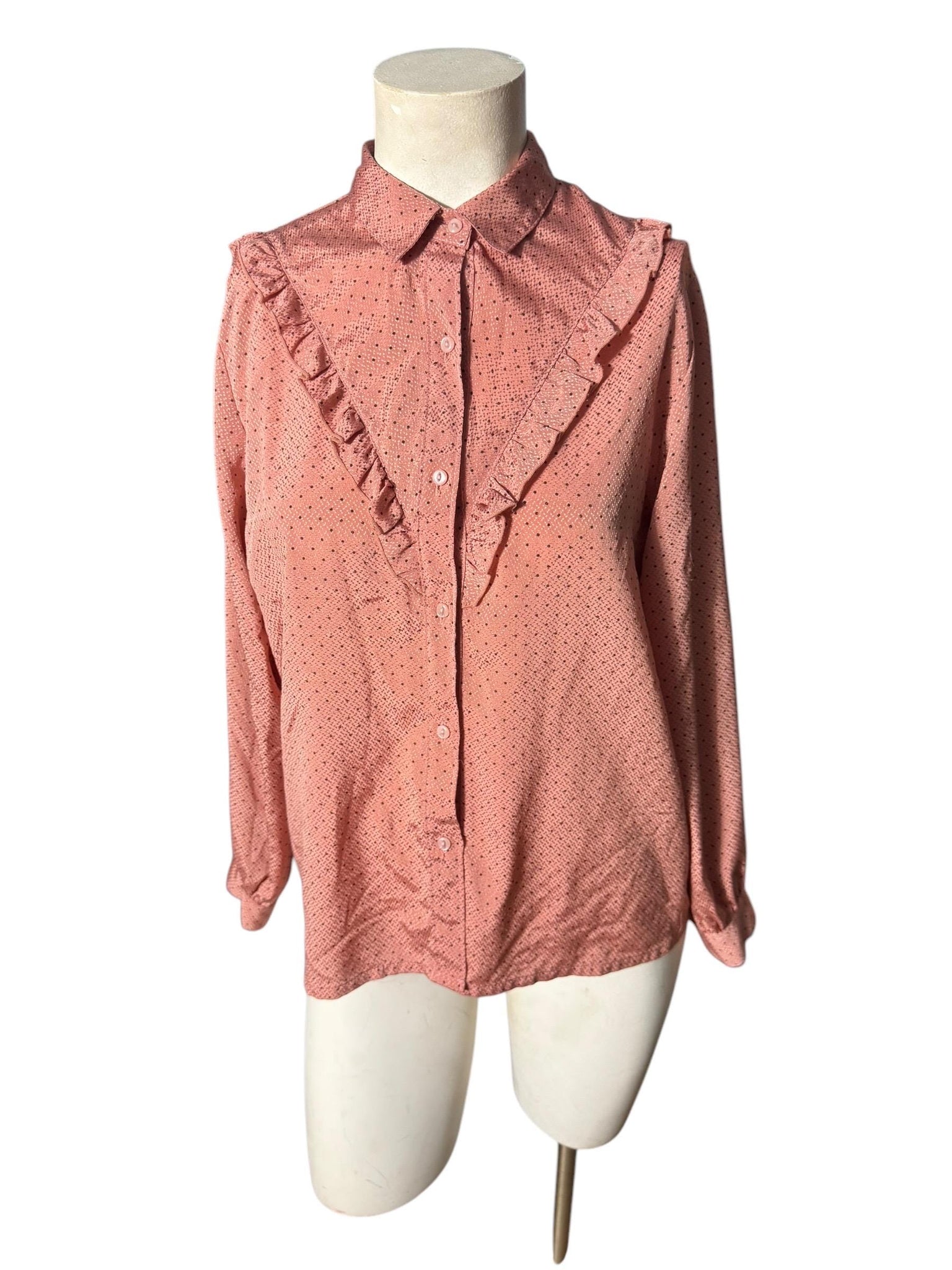 Vintage 80's prairie lace blouse S M