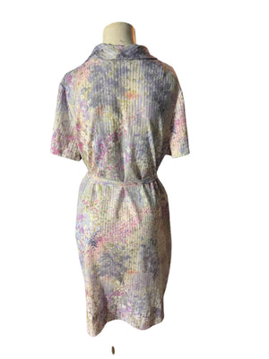 Vintage 70's purple polyester house dress L XL