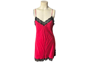 Red silk Victoria's Secret short nightgown M