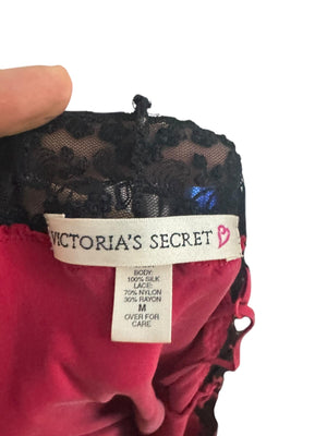 Red silk Victoria's Secret short nightgown M