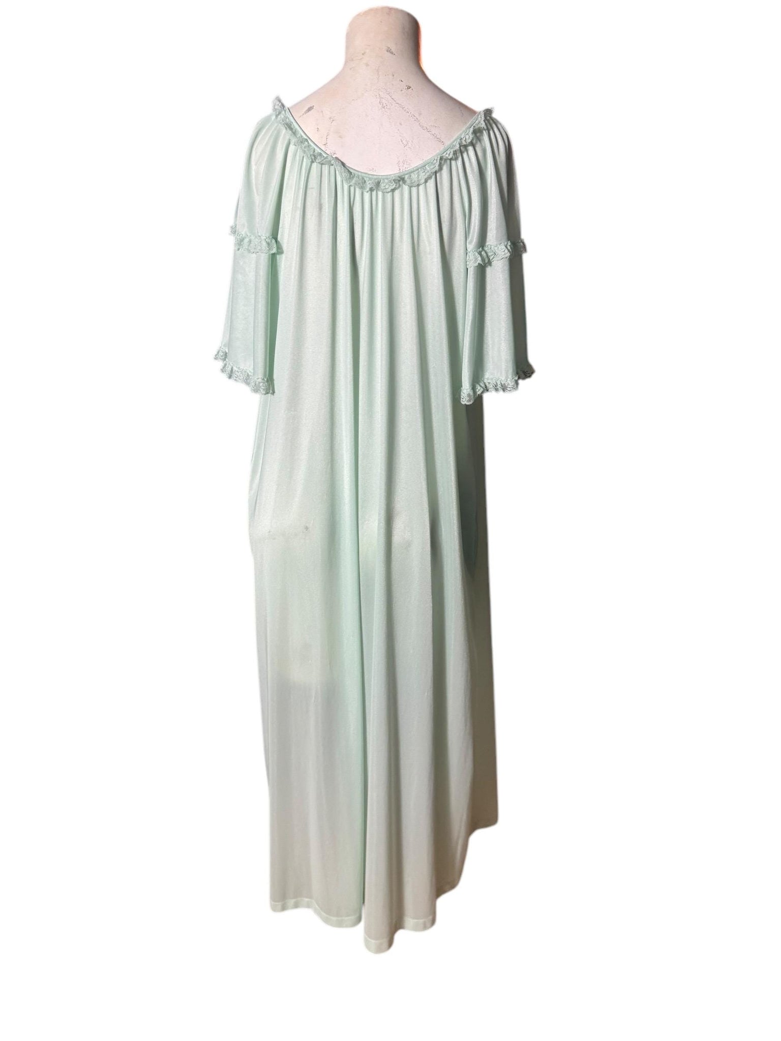 Vintage 70's 80's turquoise robe L