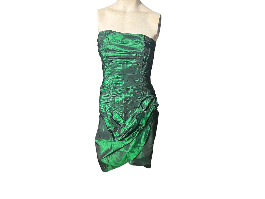 Vintage 80's Gunne Sax green prom party dress XS