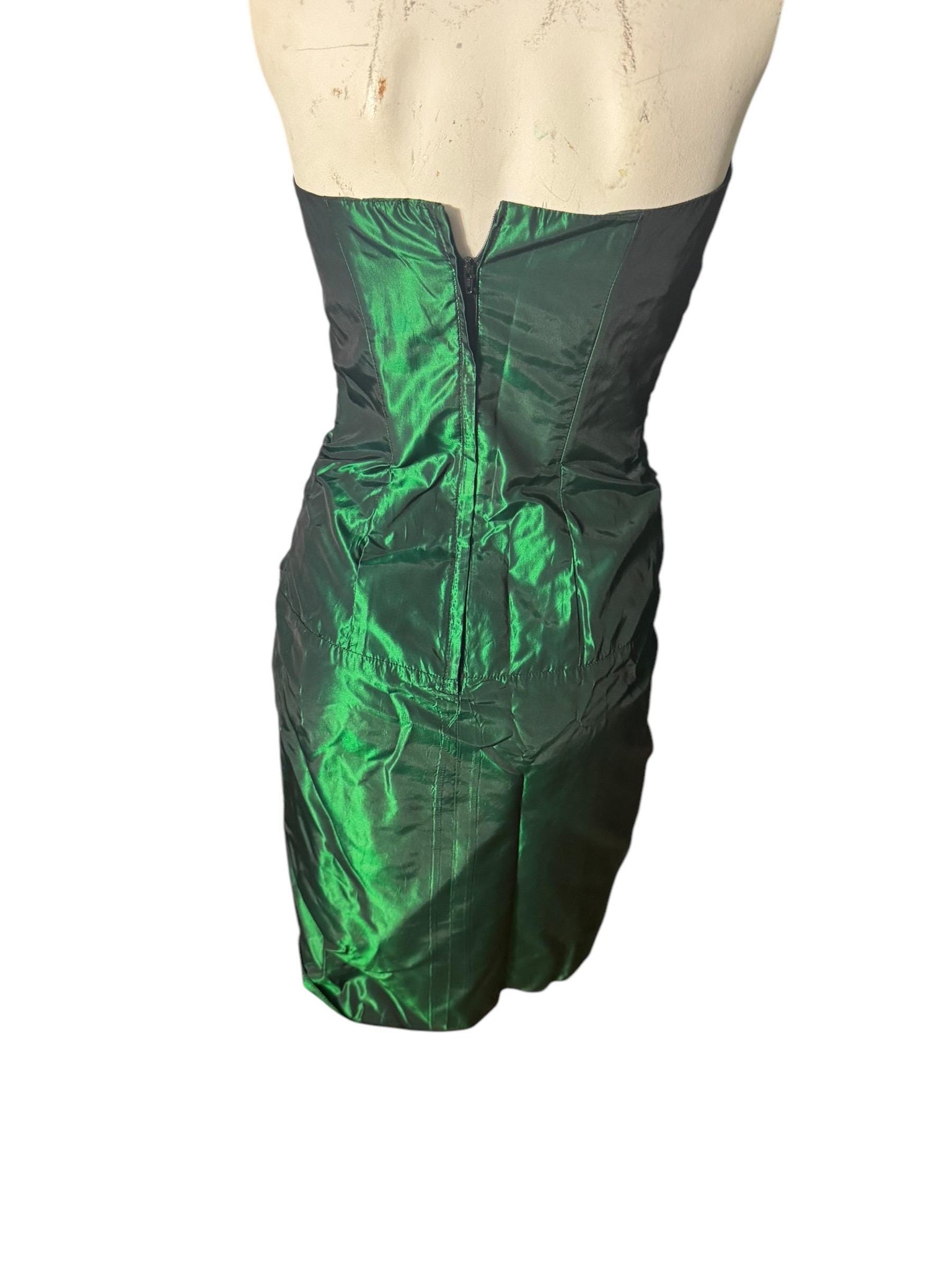 Vintage 80's Gunne Sax green prom party dress XS