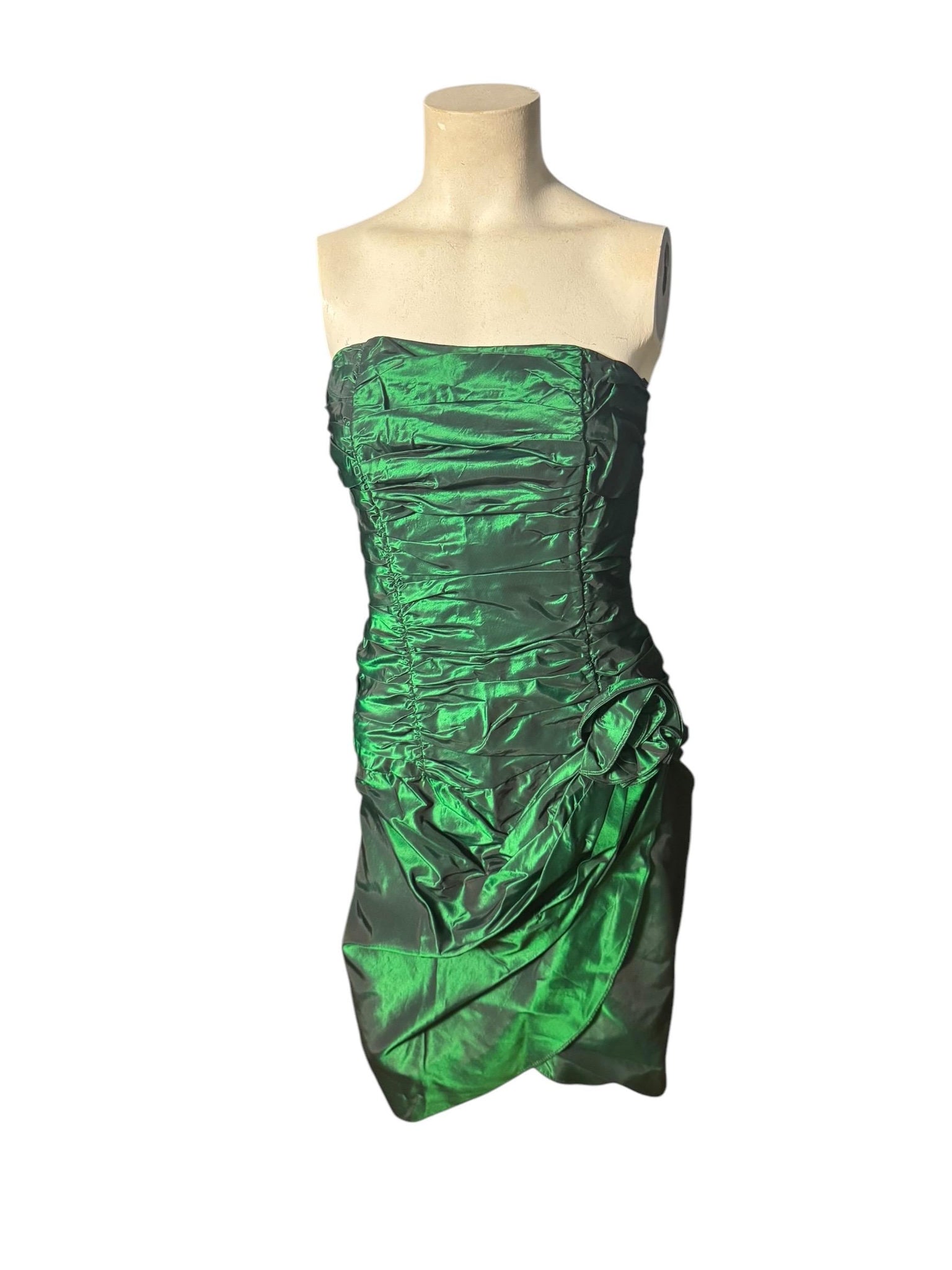 Vintage 80's Gunne Sax green prom party dress XS