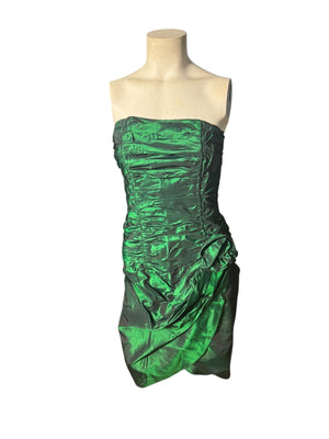 Vintage 80's Gunne Sax green prom party dress XS