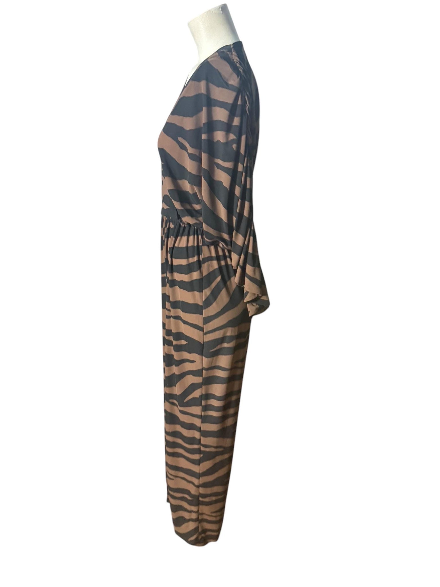 Vintage 80's black tiger jumpsuit M Pat Richards