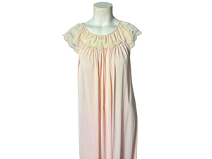Vintage 70's pink nightgown M Gilead