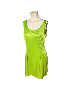 Vintage 80's neon green dress with mesh cover L Street Magic
