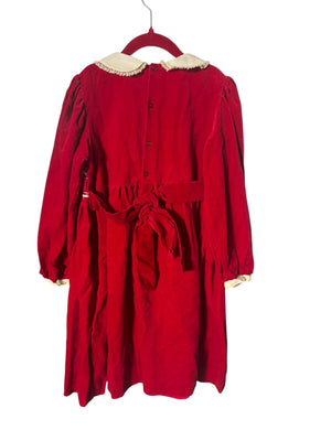 Vintage red Carriage Boutique smocked kids dress 6