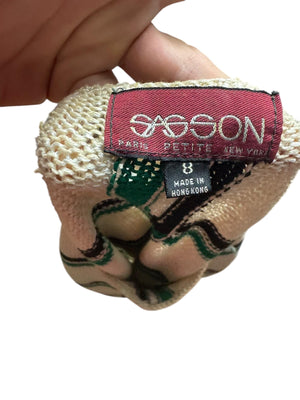Vintage 80's sweater top Sasson M 8