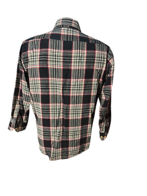 vintage 70's navy white flannel shirt L Field Master