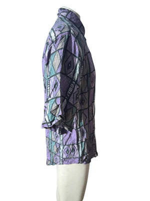 Vintage 80's silk men's shirt M Bruno