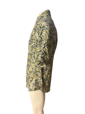 Vintage 80's silk men's shirt S Structure