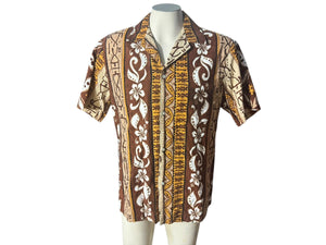 Vintage Hawaiian shirt tiki L Nui Nalu