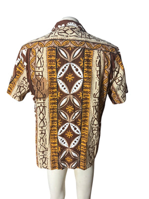 Vintage Hawaiian shirt tiki L Nui Nalu