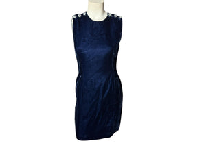 Vintage 80's blue velvet party dress 4 Liz Claiborne