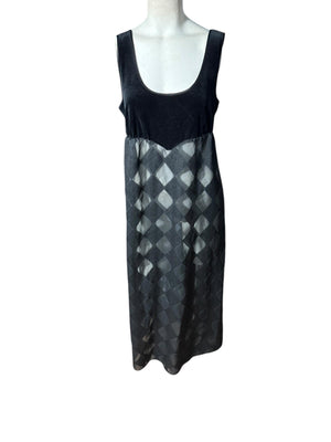 Vintage Lucie Ann long black nightgown L XL