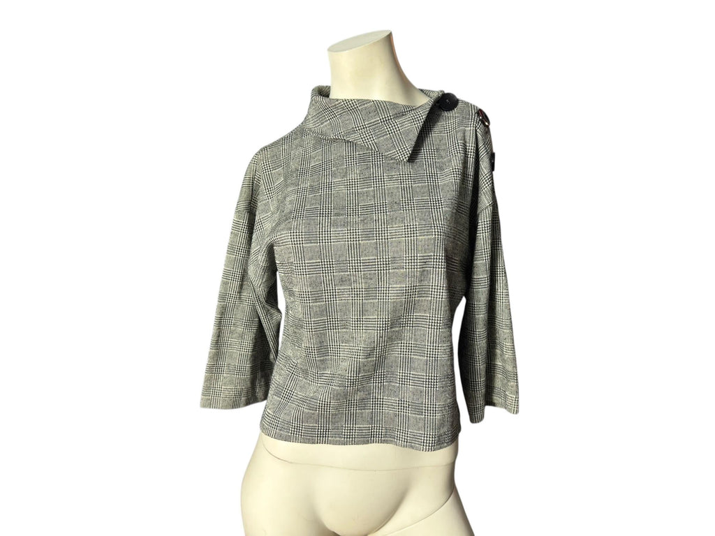Vintage 80's black & white top XS It's Pure Gould