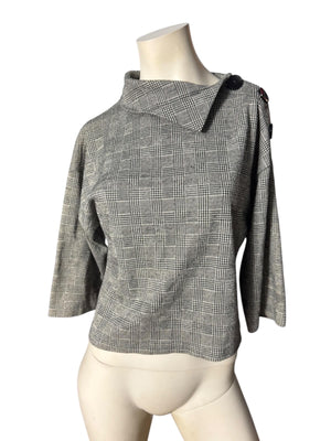 Vintage 80's black & white top XS It's Pure Gould
