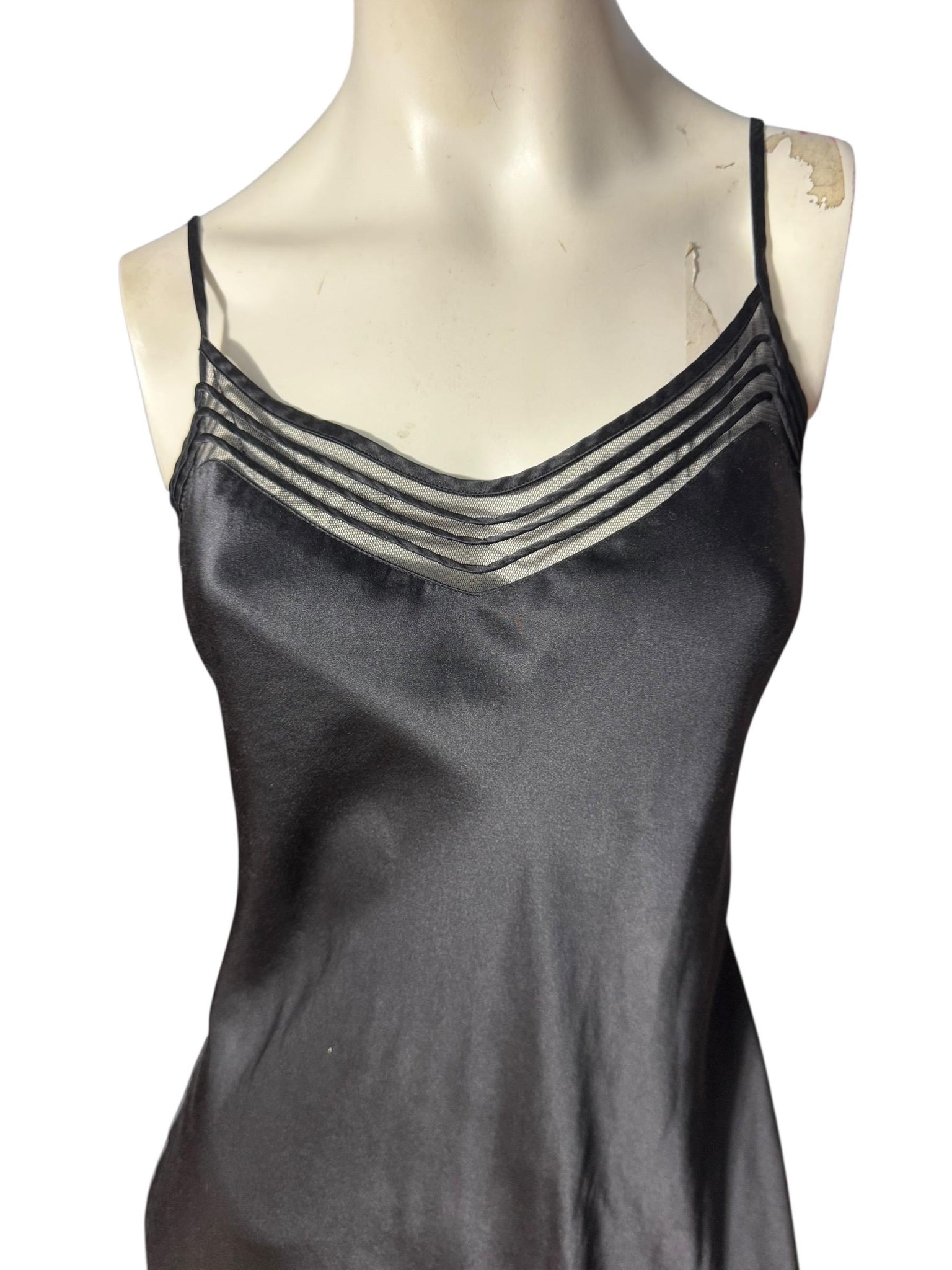 Victoria's Secret silk long black nightgown M