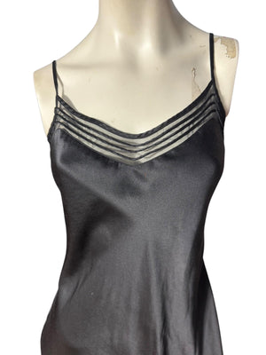 Victoria's Secret silk long black nightgown M