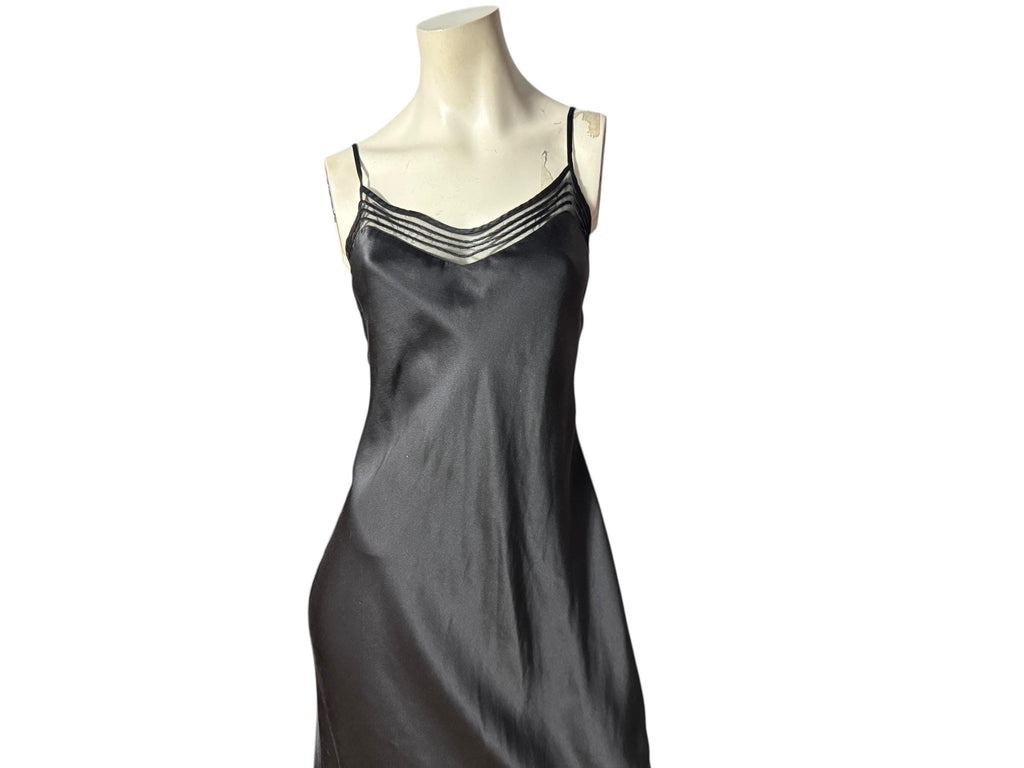 Victoria's Secret silk long black nightgown M