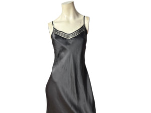 Victoria's Secret silk long black nightgown M