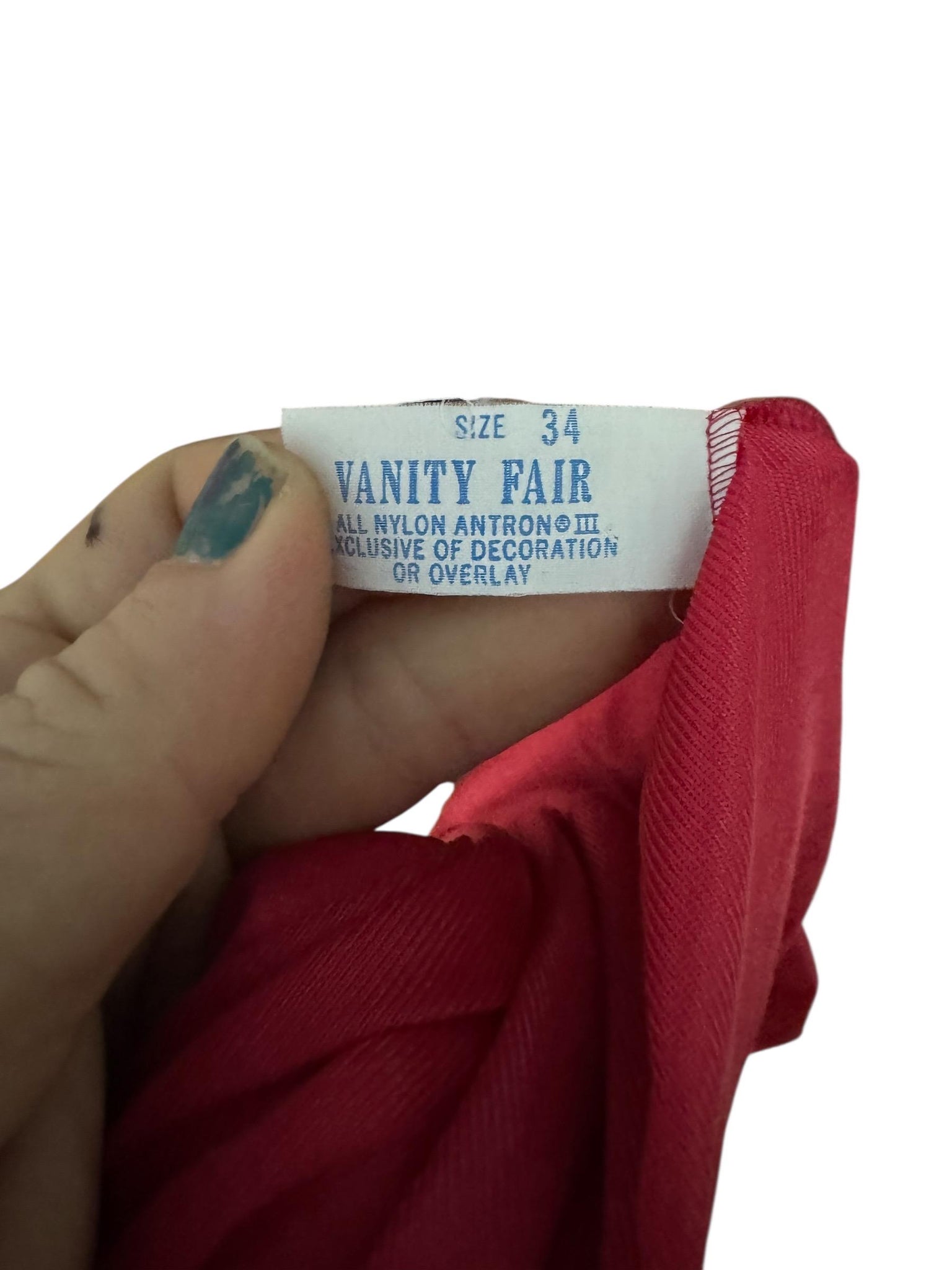 Vintage red nightgown M Vanity Fair M 34