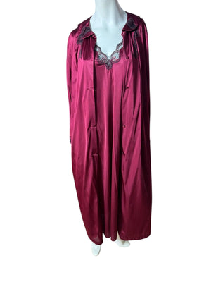Vintage 70's peignoir nightgown robe L Nancy King
