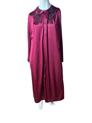 Vintage 70's peignoir nightgown robe L Nancy King