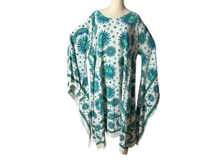 Vintage angel wing sleeve caftan dress XL boho