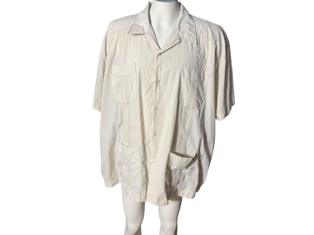 Vintage Guayabera tan men's shirt 3x Supreme
