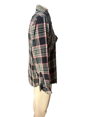 vintage 70's navy white flannel shirt L Field Master