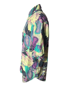 Vintage 80's silk men's shirt M Man's Fashion