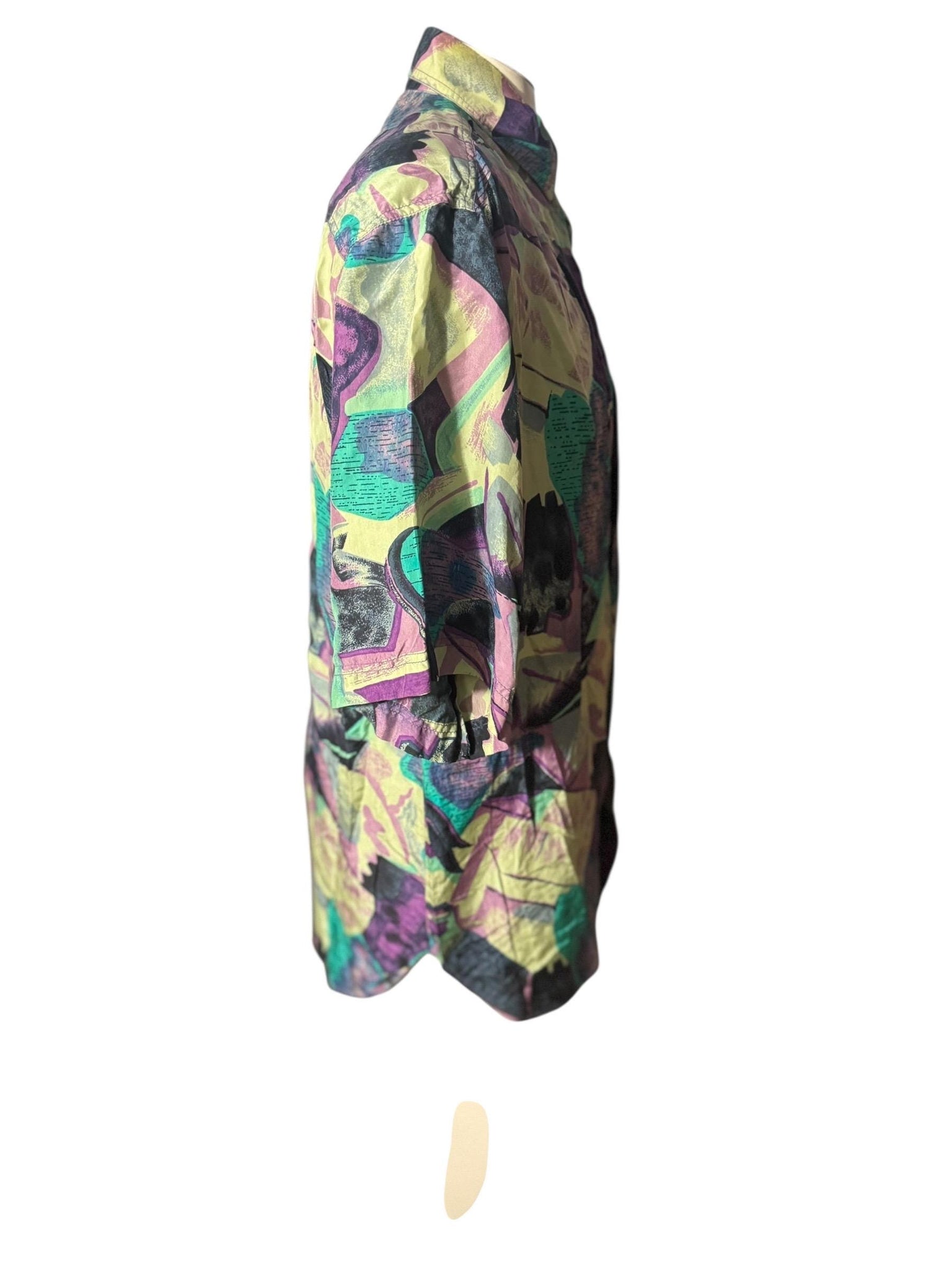 Vintage 80's silk men's shirt M Man's Fashion