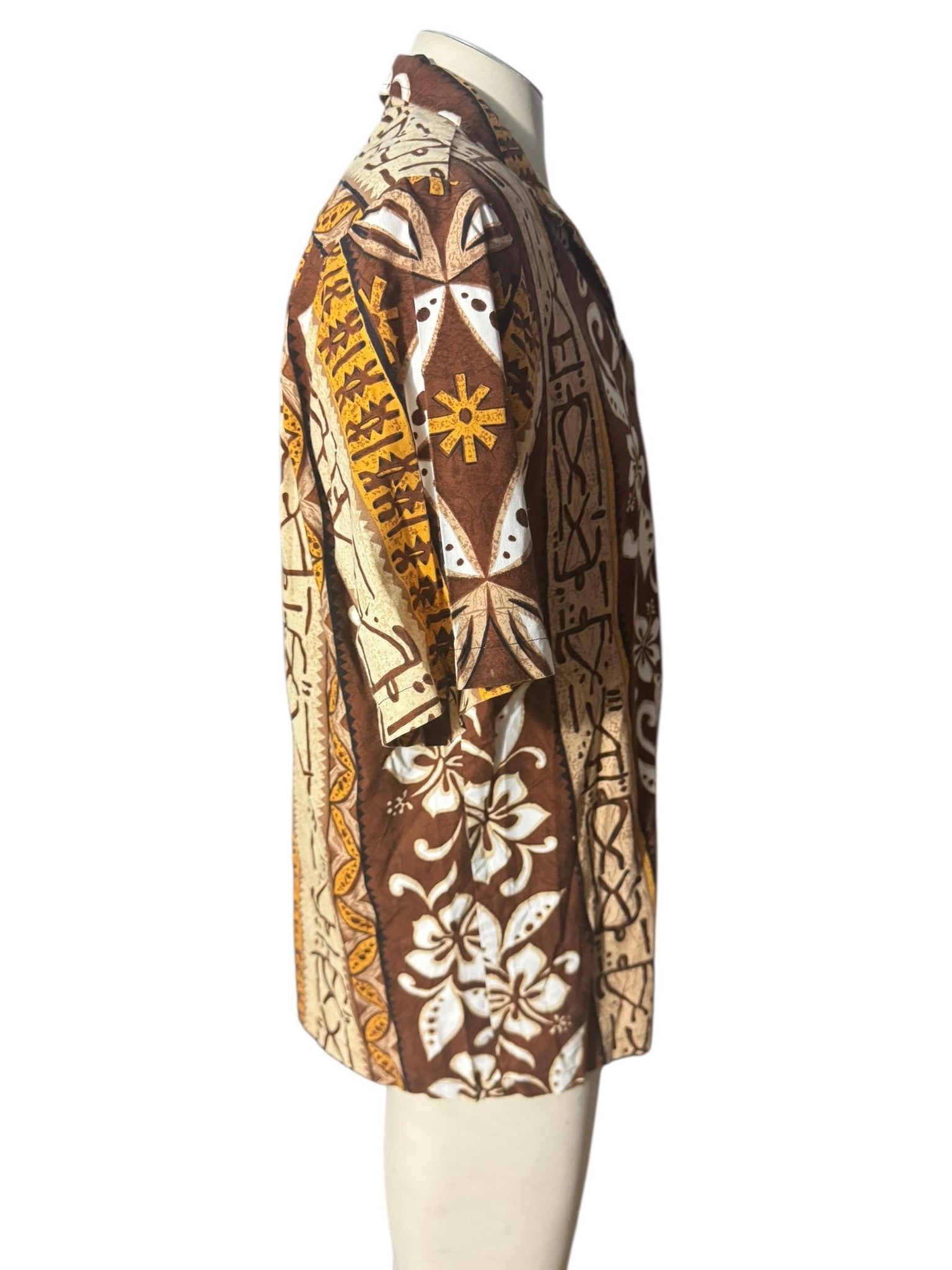 Vintage Hawaiian shirt tiki L Nui Nalu
