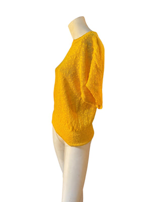 Vintage 80's yellow sweater top S D.H. Holmes