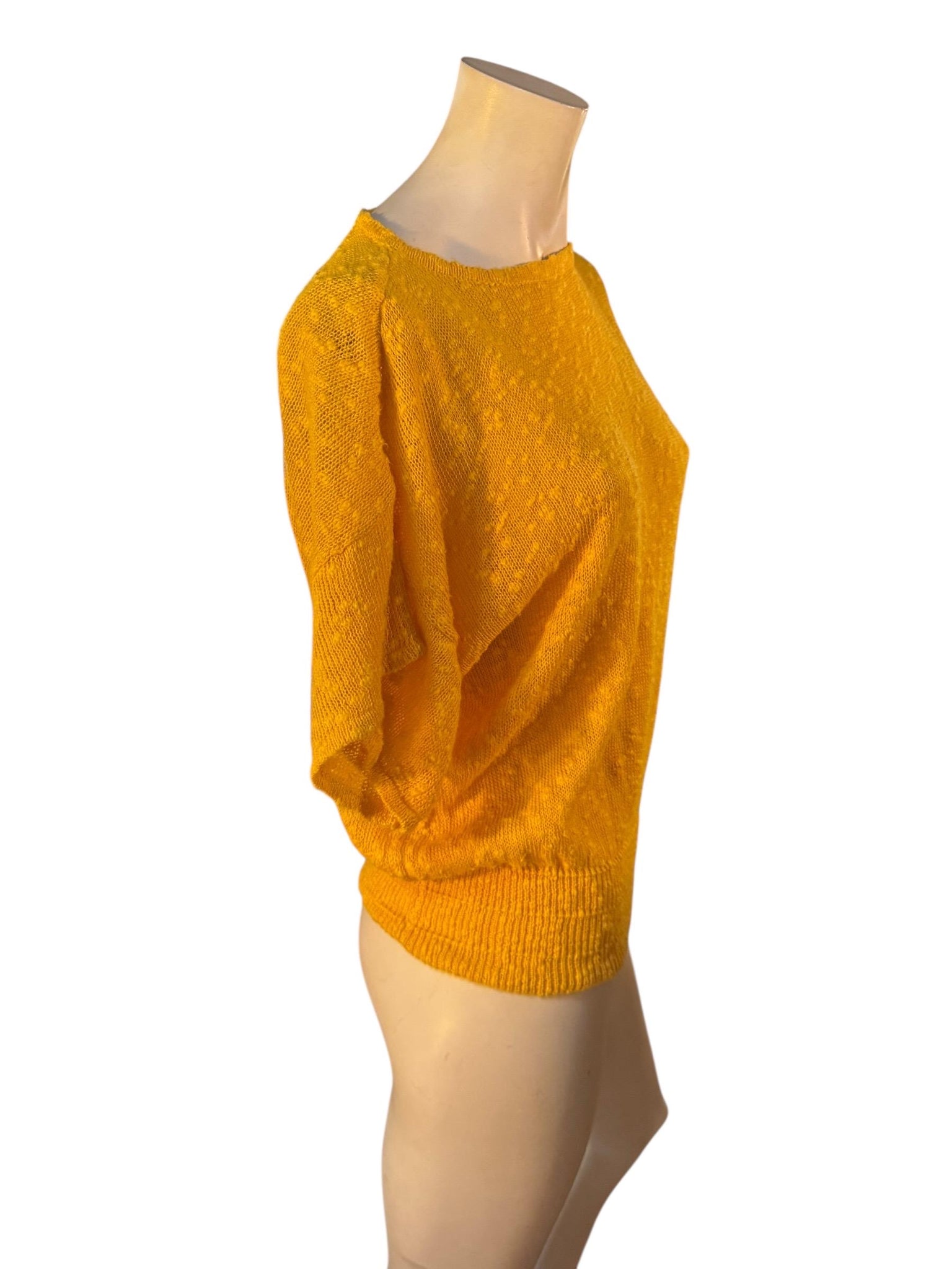 Vintage 80's yellow sweater top S D.H. Holmes