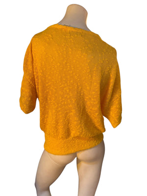 Vintage 80's yellow sweater top S D.H. Holmes