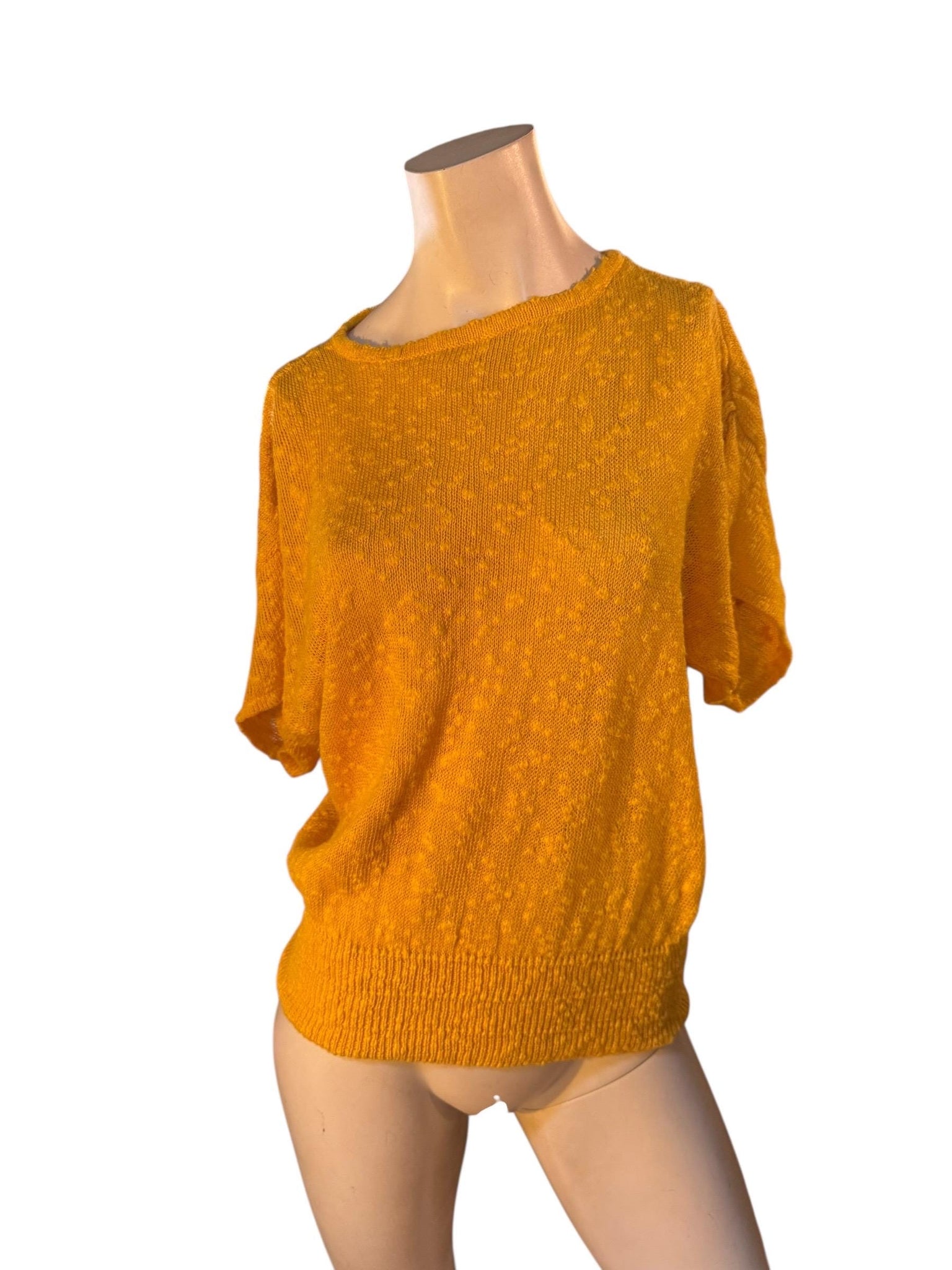 Vintage 80's yellow sweater top S D.H. Holmes