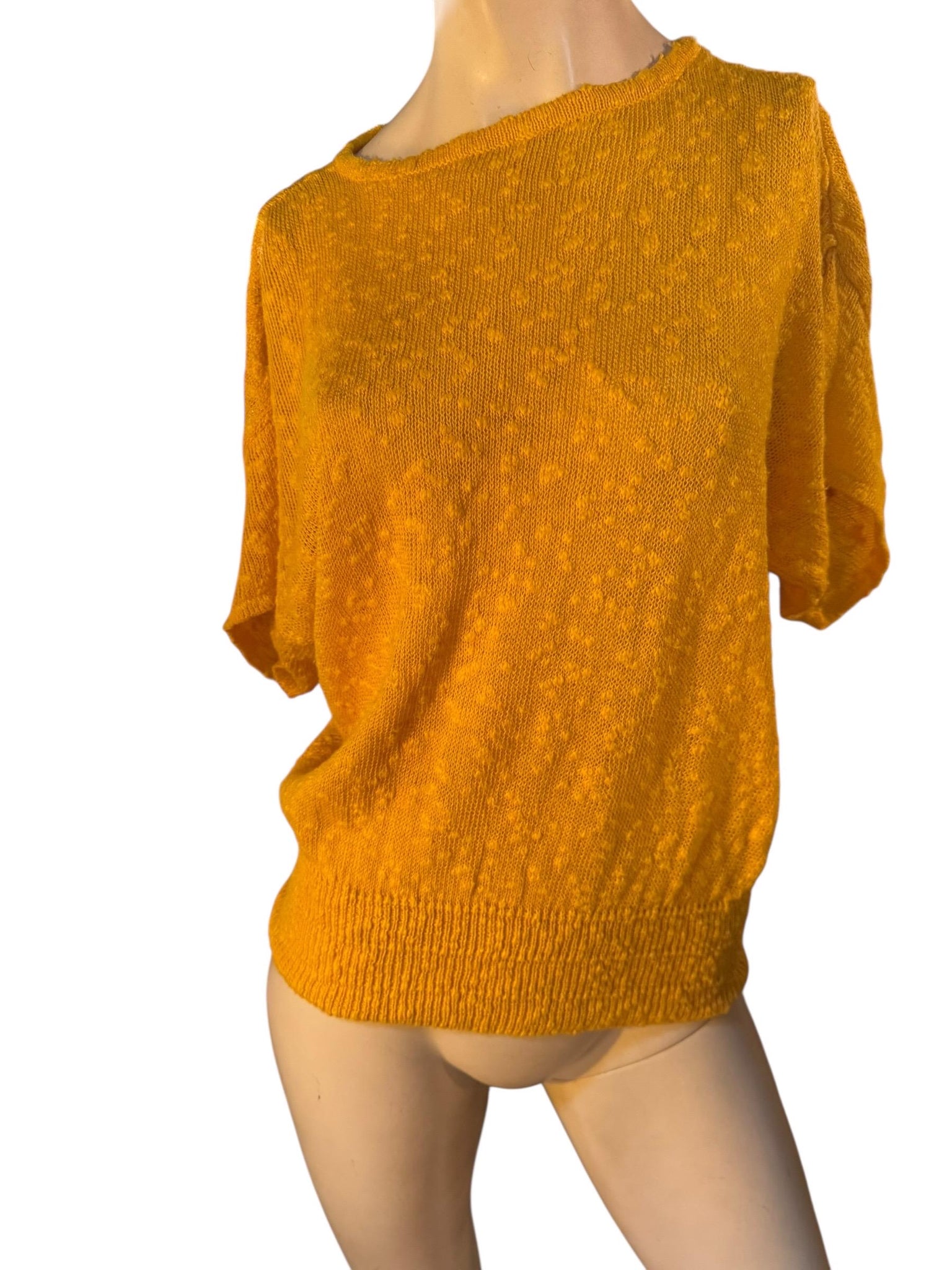 Vintage 80's yellow sweater top S D.H. Holmes