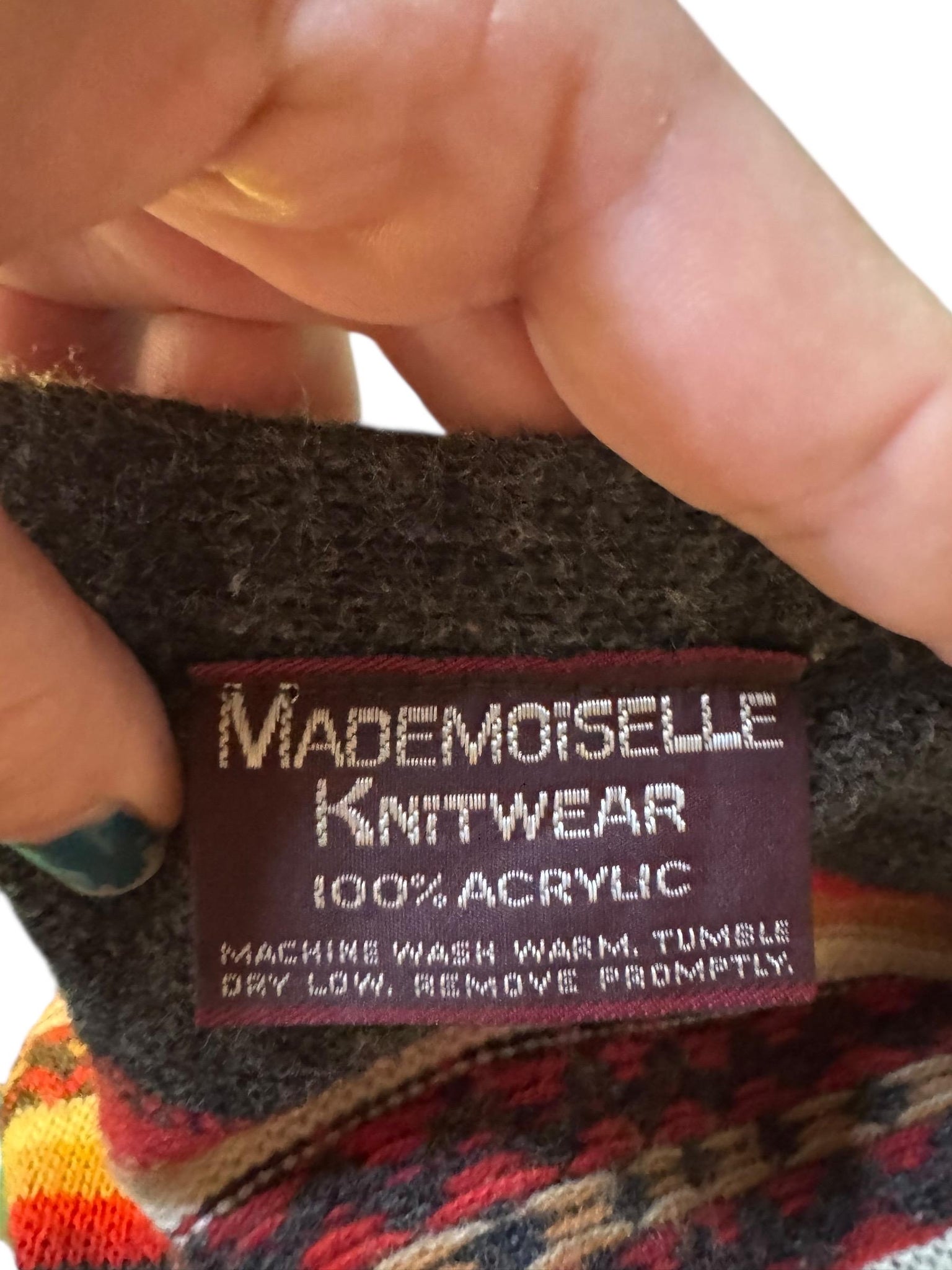 Vintage 70’s sweater bell sleeve M Mademoiselle