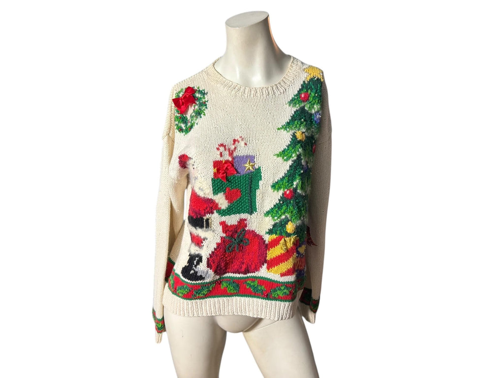 Vintage Christmas sweater M Marisa Christina 1993