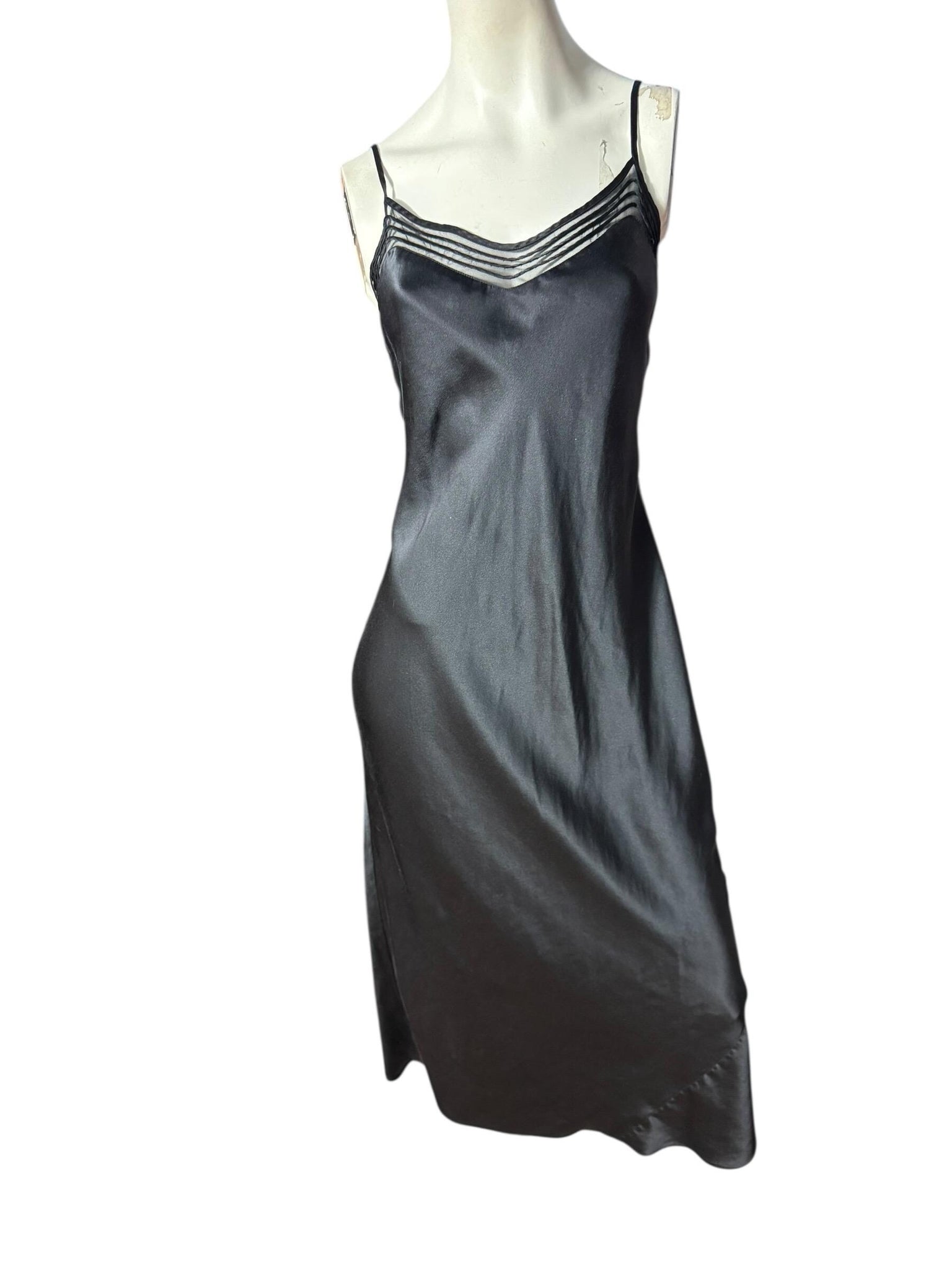 Victoria's Secret silk long black nightgown M