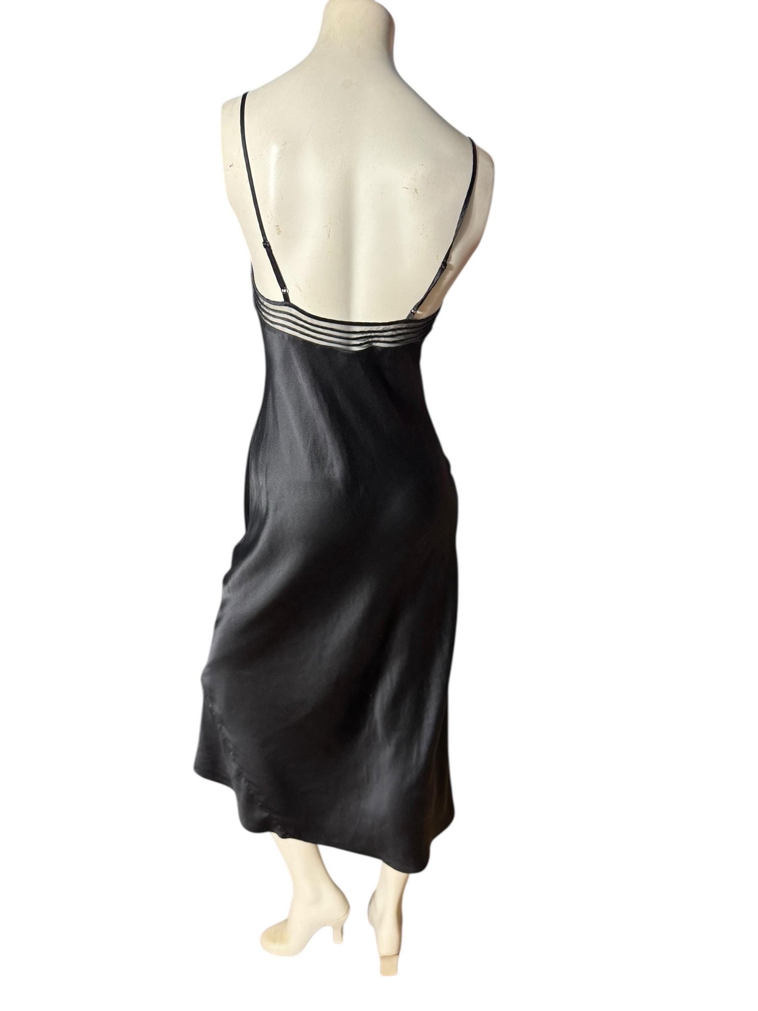 Victoria's Secret silk long black nightgown M