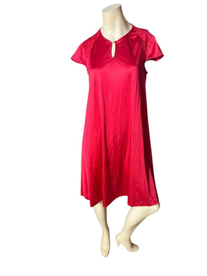 Vintage red nightgown M Vanity Fair M 34