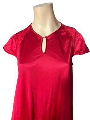 Vintage red nightgown M Vanity Fair M 34