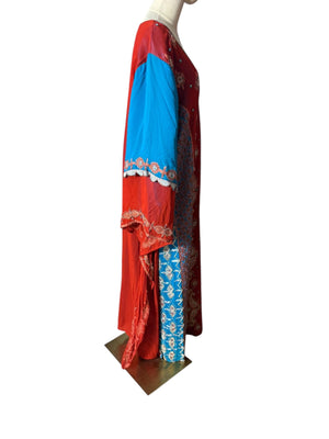 Vintage Indian bead caftan dress M L angel wing