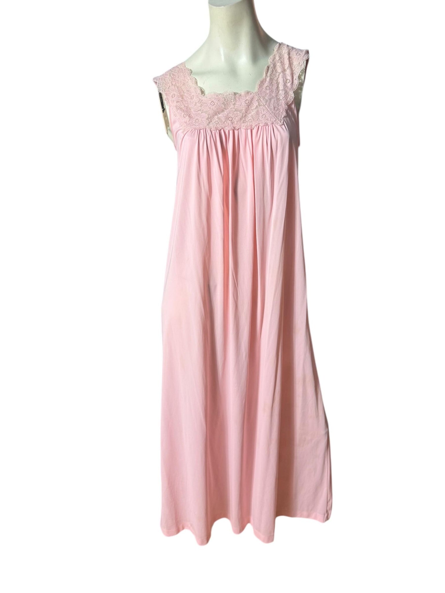 Vintage 70's pink long nightgown S Lorraine