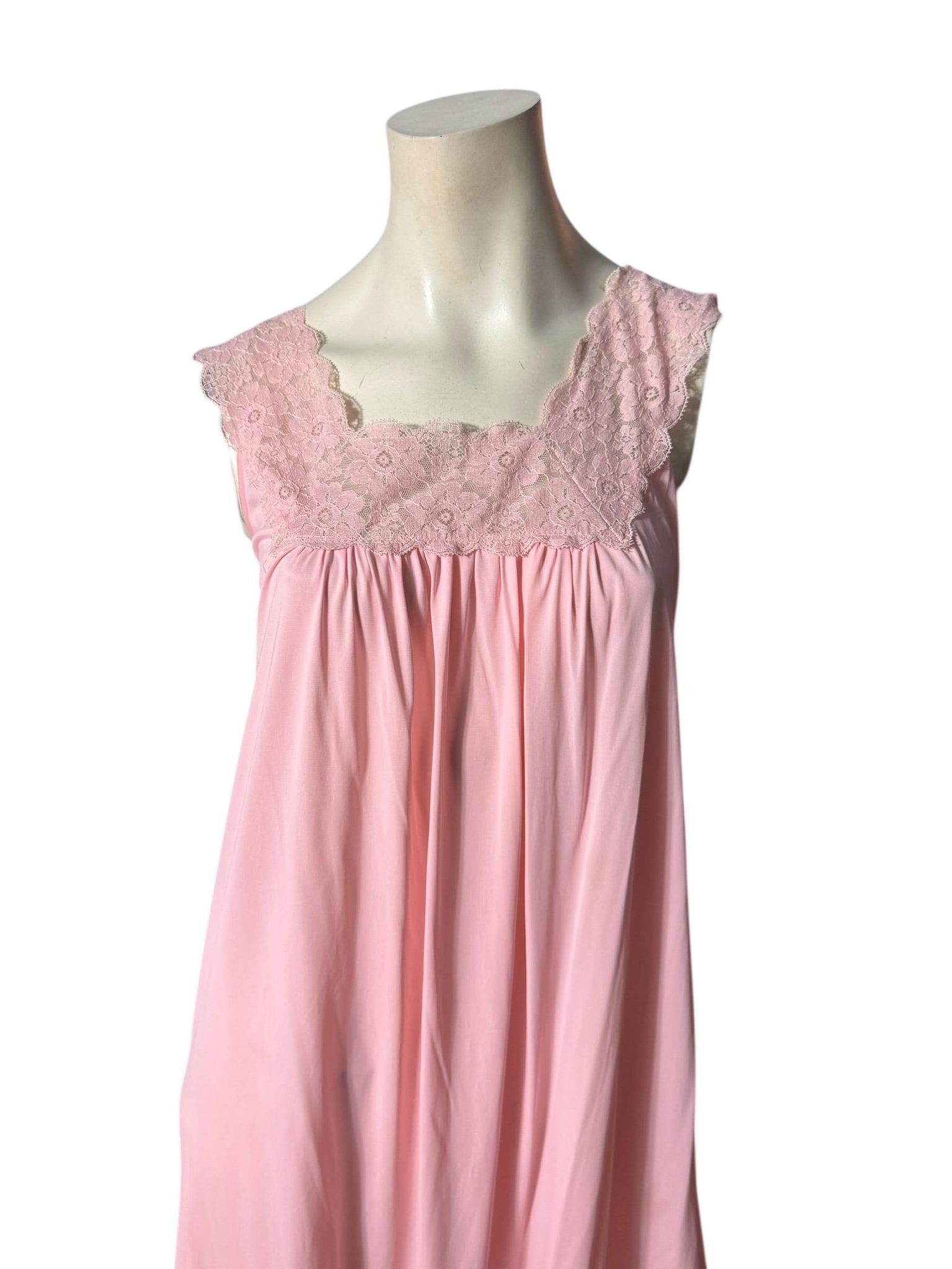 Vintage 70's pink long nightgown S Lorraine